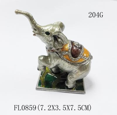 China jewelry pewter box   elephant jewelry box wholesale luxury gold plating elephant jewelry box for sale