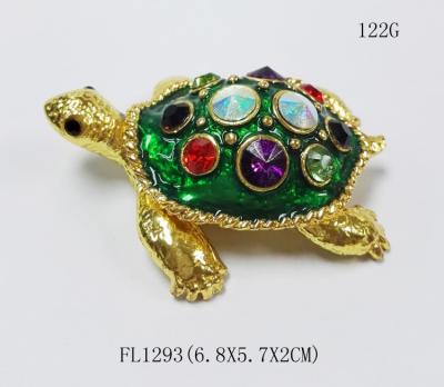 China Fashion Alloy Turtle Jewelry Box green turtle trinket box/jewelry box for sale