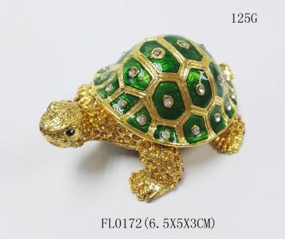 China gold plated metal double turtle trinket jewelry box good quality turtle trinket jewelry box for sale