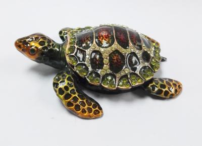 China Turtle jeweled animal trinket box turtle trinket jewelry box turtles antique pewter jewelry box for sale