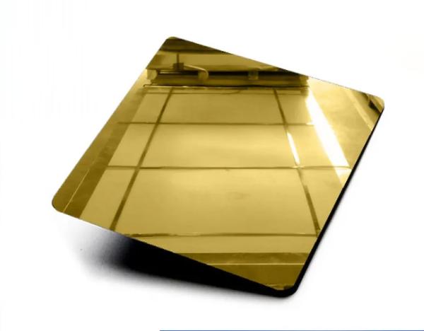 Quality Gold Stainless Steel Sheet Plates 304 SS Decorative Sheets Mirror Surface for sale