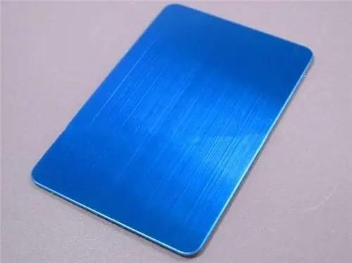 Quality Blue Decorative Stainless Steel Sheet Plates Brushed Hairline Satin Vibration for sale