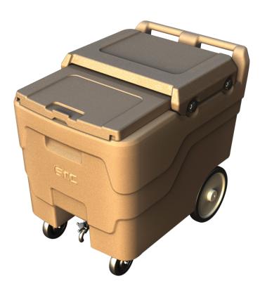 China Hot Sell Durable PE Brown 110Litre Ice Caddy for sale
