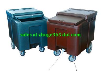China Premium Plastic SW-H112 Brown Grey 112Litre Ice Cart for hotels for sale