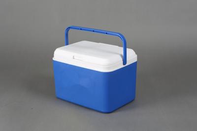 China Portable 8 Liter Blue Plastic Ice Cooler Box for sale
