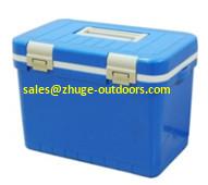 China Portable 12 Liter Blue Plastic Ice Cooler Box for sale