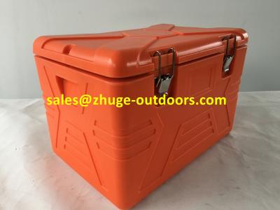 China Thermal Roto Molded 55 Liter PU Insulation Plastic Ice Cooler Box for sale