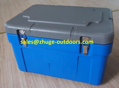 China Thermal Roto Molded 62 Liter PU Insulation Plastic Ice Cooler Box for sale