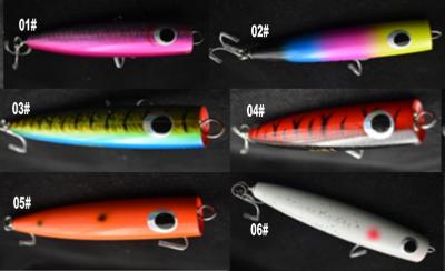 China High quality 12cm/40g,15cm/50g,18cm/60g  many colors choice Wooden popper fishing lure for sale