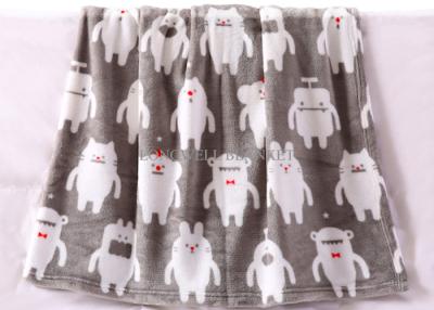 China Korean Style Children Soft Throw Blanket Flannel Blanket Rotary Printing Rabbit Design for sale