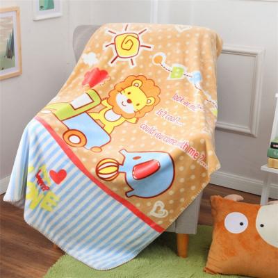 China Cute Screen Printed Blanket / Flannel Kids Throw Blanket High Warmth Retention for sale