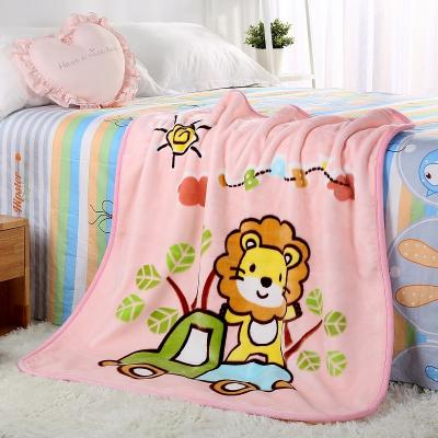China Cartoon Character Polyester Flannel Fleece Blanket For Infant Baby In Bed / Sofas for sale