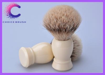China Silvertip Badger Shaving Brush by Slate Shave 20mm Wide Knot white Handle and silvertip badger hair for sale