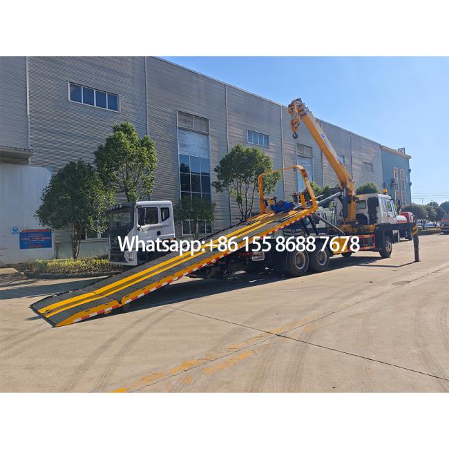 SINOTRUK 6X4 Flat Bed Truck Mounted Crane - Engine Compartment
