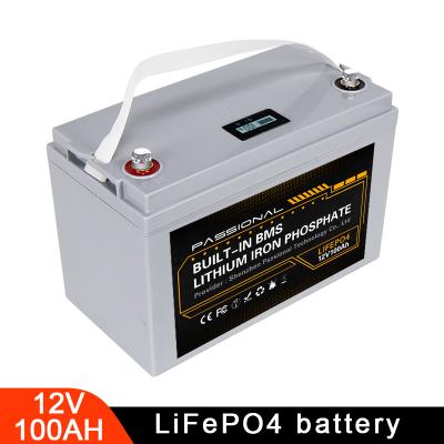 China Lead Acid 12.8 V 100ah Lifepo4 Battery , BMS Lithium Ion Phosphate Battery for sale