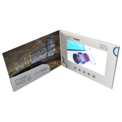 China 7 inch HD screen LCD video brochure mailer with pocket,Video mailer marketing for sale