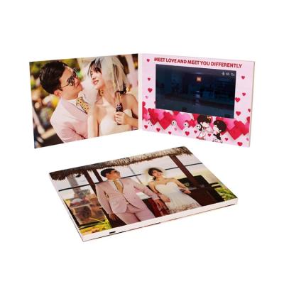 China 7 inch HD screen wedding video book,LCD video greeting invitation for wedding for sale
