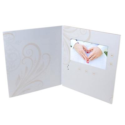 China Customized 4.3Inch 5inch 7inch Lcd video brochure Video Book Greeting Card Folder Digital Business Card Wedding Card for sale