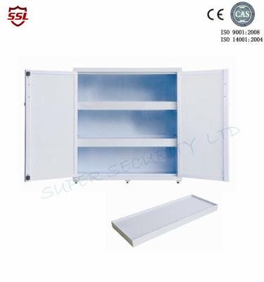 Китай Шкаф хранения двойных пластмасс PP дверей въедливый на кисловочное хранение 45 галлонов продается
