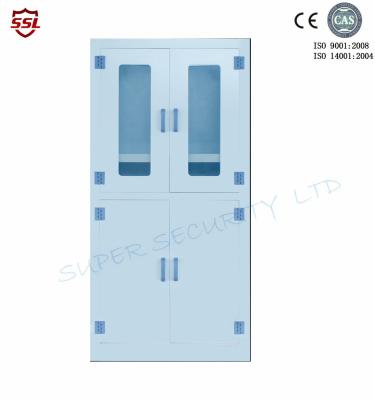 China Gabinete de almacenamiento médico corrosivo de cuatro puertas grande con la bandeja ajustable en venta