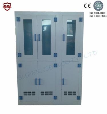 China Metal White Big Medical Storage Cabinet With Polypropylene , Six Doors for sale