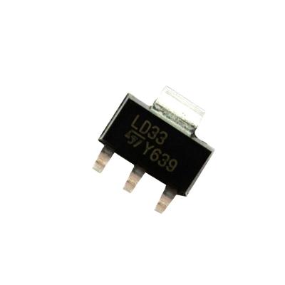 China Regulador de voltaje de fuente de alimentación LD1117S33CTR-ST-SOT-223 chips de circuitos integrados Componentes electrónicos en venta