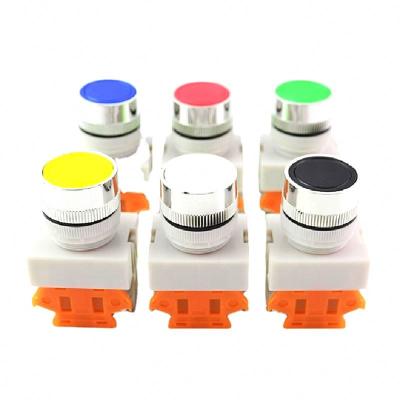 China LAY37-11BN 22mm 1NO1NC Momentary Plastic Push Button Switch 4 screws 10A 600V Power Self reset button switch for sale