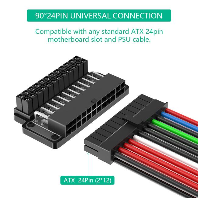 Comparison view demonstrating space-saving benefits of 90-degree adapter
