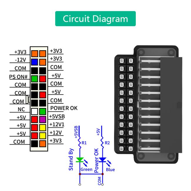 Adapter bottom perspective showing full connector layout