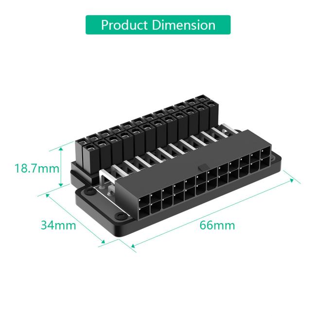 Detailed view of 24-pin female connector interface