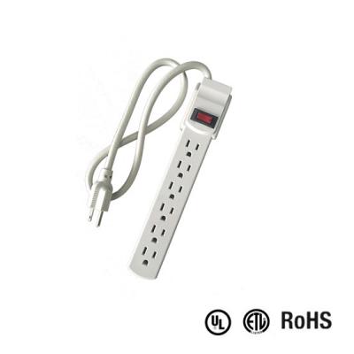 China UL and CUL Tested Power Strip 1.5ft 3*14AWG Cord with Switch, Surge Protector for sale