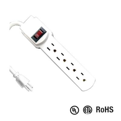 China 4 outlet UL and CUL Tested Power Strip 1.5ft 3*14AWG Cord with Switch, Surge Protector for sale