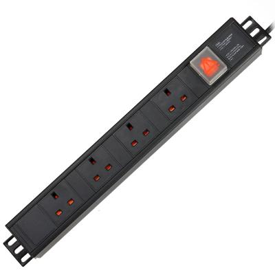 China 4 Way UK Type PDU Extension Socket With On/Off Switch, Surge for sale