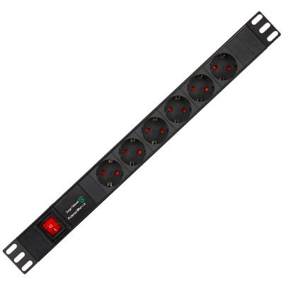 China 8 Way Germany Type PDU Extension Socket With On/Off Switch for sale
