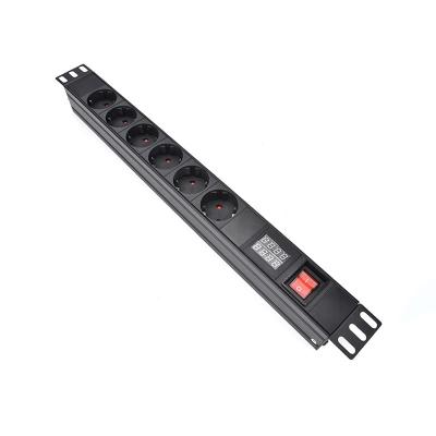 China 6 Way Germany Type PDU Extension Socket With On/Off Switch, Timer for sale