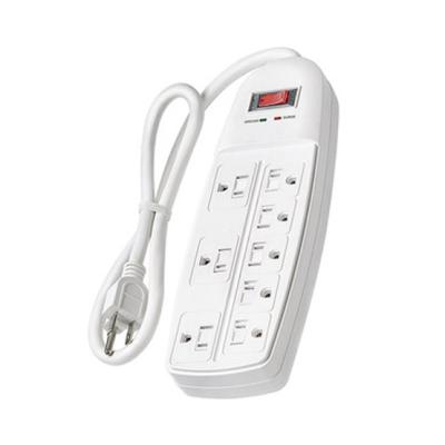 China 8 outlet Power Strip and Extension Socket With 15A Circuit Breaker Surger Protector for sale