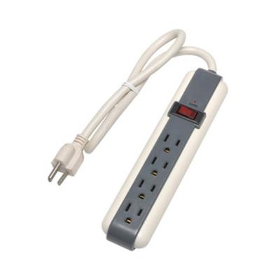 China 4 outlet Power Strip and Extension Socket With 15A Circuit Breaker Surger Protector for sale