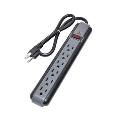 China 6 outlet Power Strip and Extension Socket With 15A Circuit Breaker Surger Protector for sale