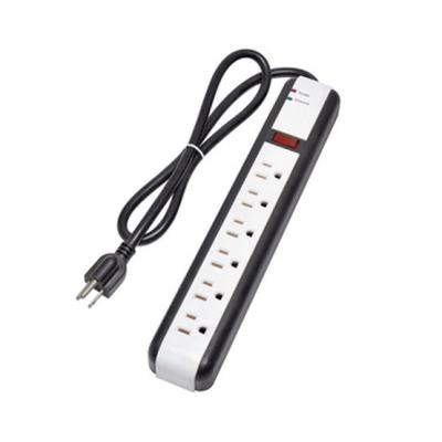 China 6 outlet Power Strip and Extension Socket With 15A Circuit Breaker Surger Protector for sale