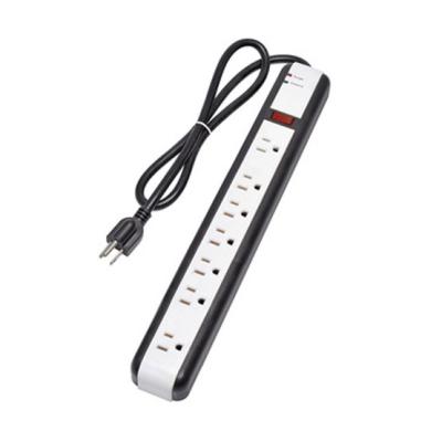 China 7 outlet Power Strip and Extension Socket With 15A Circuit Breaker Surger Protector for sale