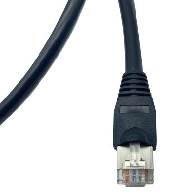China la asamblea de cable negra de Ethernet del 1m, hoja protegió el gato 6 del cordón de remiendo RJ45 en venta