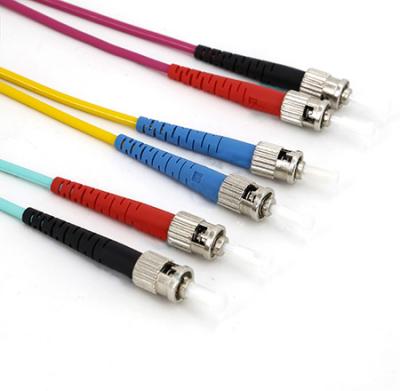 China ST TO ST Fiber Patch Cable 7m Multimode Patch Cord OM4 OM3 for sale