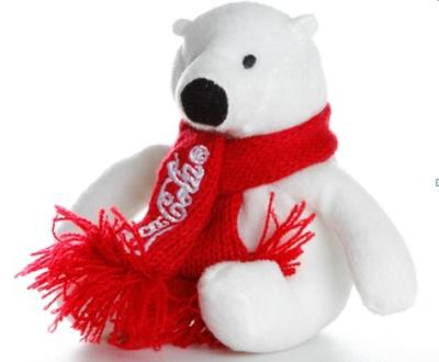 China Coca Cola Bear Polar Bear Plush Toys for sale
