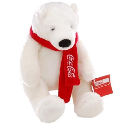 China Coca Cola Bear Polar Bear Plush Toys for sale