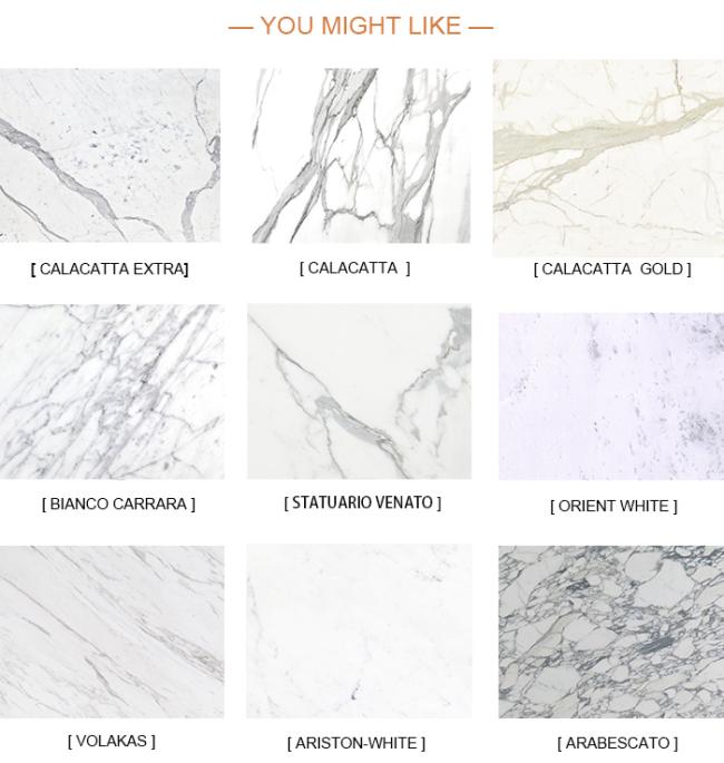 top grade interior decoration materials white Marble slabs and tiles