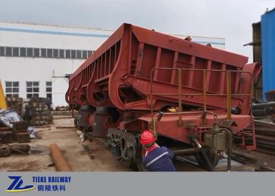 China 50km/h Ballast Steel Slag Side Dump Car Wagon 1435mm Gauge Rapid Tipping Unloading for sale