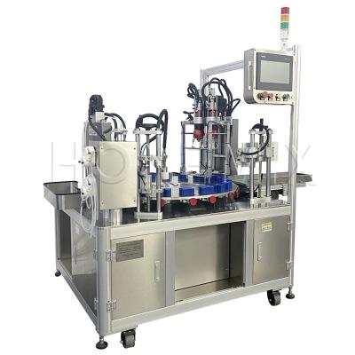 China Rotary Perfume Bottle Liquid Filling Machines Fully Automatic Compact Structure for sale