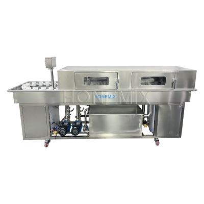 China Rotary Ancillary Equipment 1.25KW Double Line Bottle Washing Machine for sale