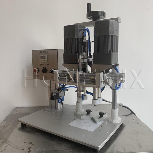 Quality 80W Semi Automatic Spray Bottle Capping Machine 220V / 50Hz Voltage for sale