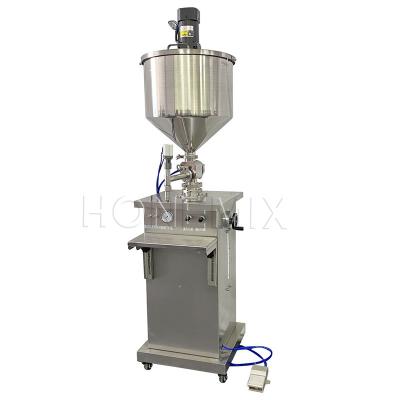 China Food Jam Hopper Filling Machine Vertical Mixing paddle Pneumatic Control for sale